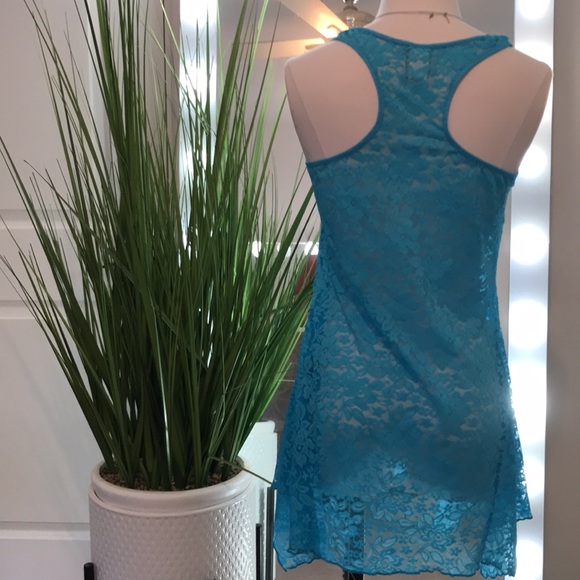 🍭SALE!!🍭 In Bloom® Lace Nighty Racerback Sheer Lingerie Size M - Picture 6 of 9